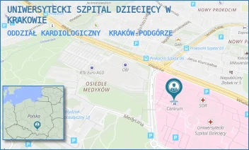ODDZIAŁ KARDIOLOGICZNY - UNIWERSYTECKI SZPITAL DZIECIĘCY W KRAKOWIE - UL. WIELICKA 265, KRAKÓW-PODGÓRZE