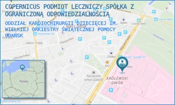 ODDZIAŁ KARDIOCHIRURGII DZIECIĘCEJ IM. WIELKIEJ ORKIESTRY ŚWIĄTECZNEJ POMOCY - COPERNICUS PODMIOT LECZNICZY SPÓŁKA Z OGRANICZONĄ ODPOWIEDZIALNOŚCIĄ - ALEJA JANA PAWŁA II 50,  GDAŃSK